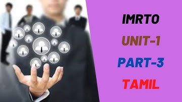 IMRTO Unit 1 Part 3 in Tamil for Diploma in Mechanical & Automobile Engineering Students.