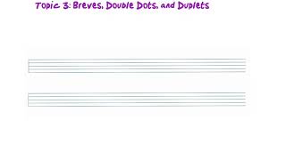 Grade 4 Topic 3: Breves, Double Dots & Duplets Part I