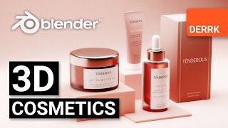 3D Cosmetics Mockup  Full Process in Blender 2.8 #3d #blender3d #packaging