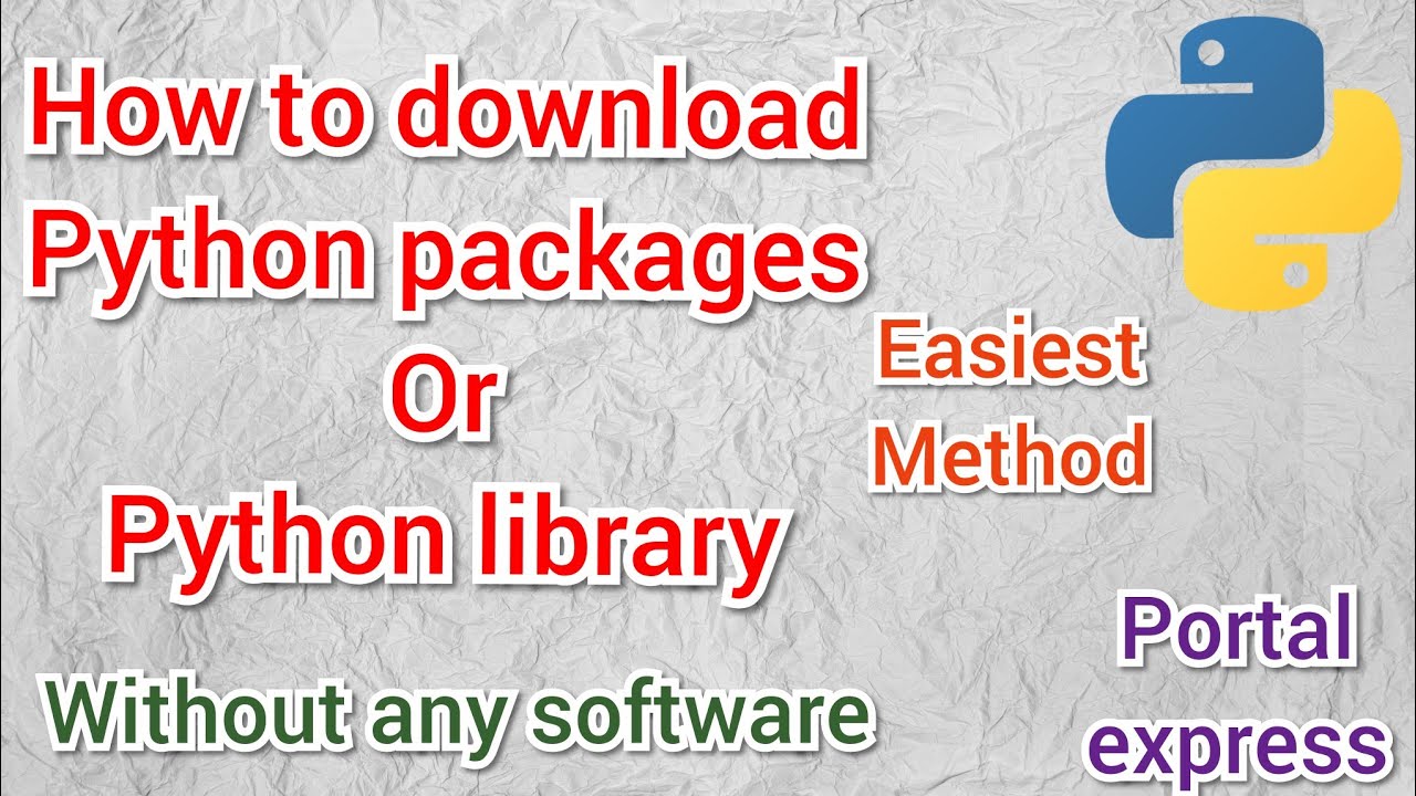 how to download python packages || how to download python libraries ...