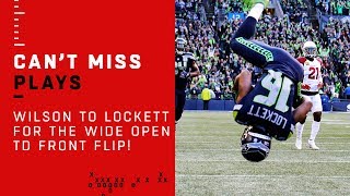 Celebrity Russell Wilson to a Wide Open Tyler Lockett & He Front Flips in for a TD! Wealth