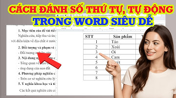 Cách đánh số thứ tự tự động trong Word nhanh và đơn giản