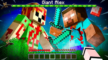 GIANT ALEX vs HEROBRINE - Minecraft