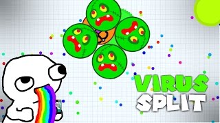 AGARIO // HOW TO VIRUS SPLIT // NEW TRICK