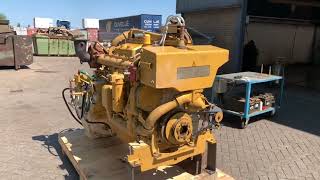 Start up Caterpillar 3406 marine propulsion.