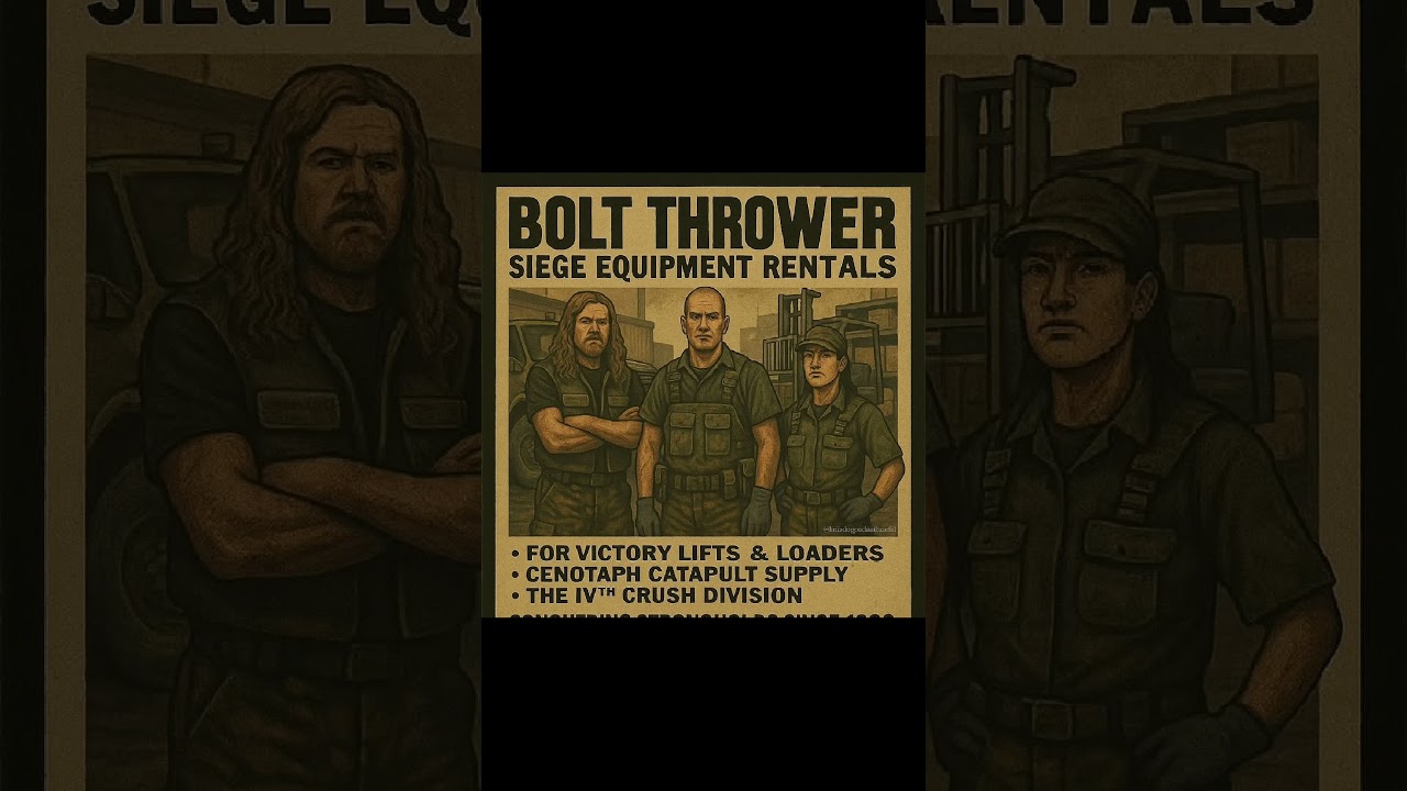 Watch BOLT THROWER – Siege Equipment Rentals Conquering strongholds since 1986. 🏗️ on YouTube Watch BOLT THROWER – Siege Equipment Rentals Conquering strongholds since 1986. 🏗️ on YouTube