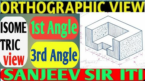 How To Draw Isometric view change from Orthographic projection in 3rd Angle and 1st A@sanjeevsiriti#