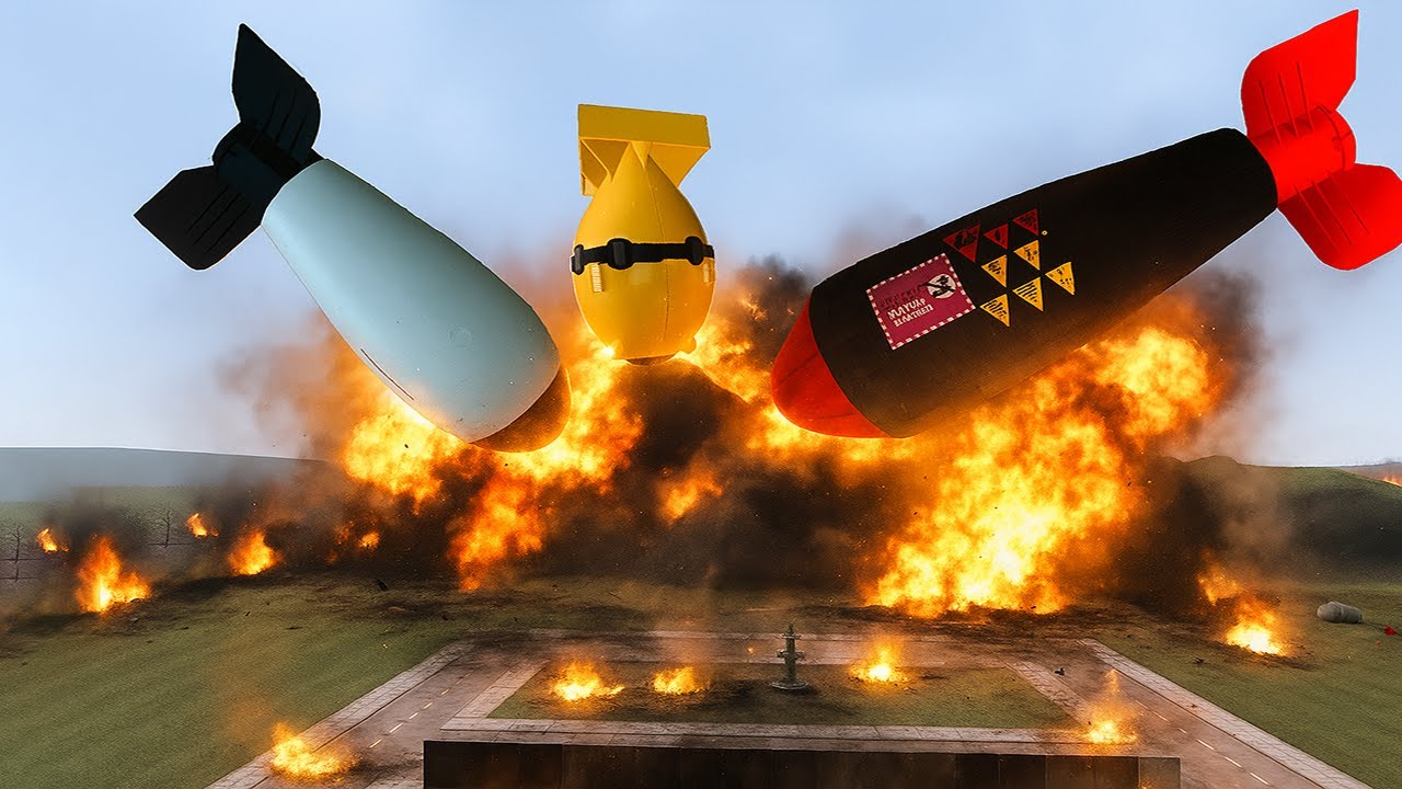 Insane Nuclear Bombs Throwing In Garry's Mod BOOM! - YouTube