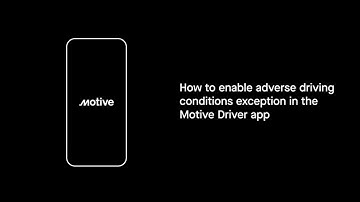 How To Enable Adverse Driving Conditions Exception in the Driver App