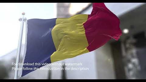 Chad flag with 3d effect blowing in the wind 3D Flag V2 long