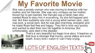 My favorite movie | Lots of English Texts with Audio