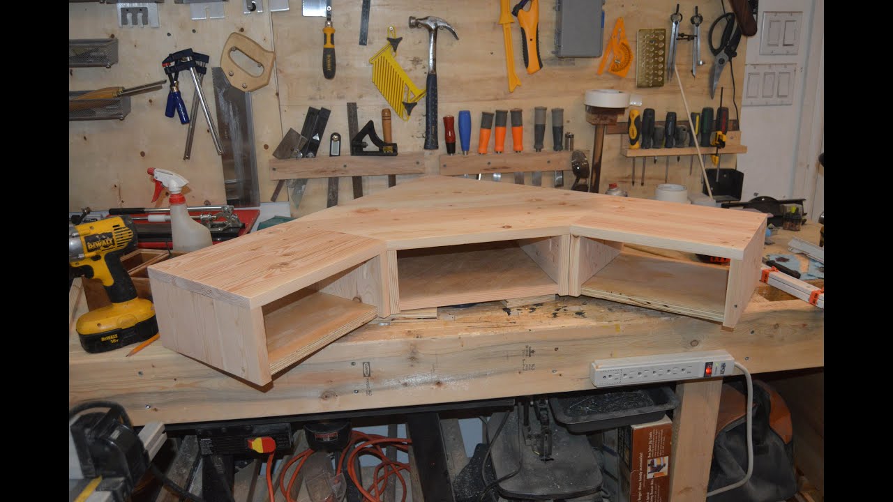 How to make a Pallet Wood Monitor Desk Riser with Drawers ...