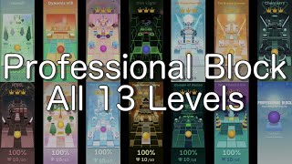 Professional Block | Rolling Sky Edit - All 13 Levels (FANMADE LEVEL) [100% Perfect way]