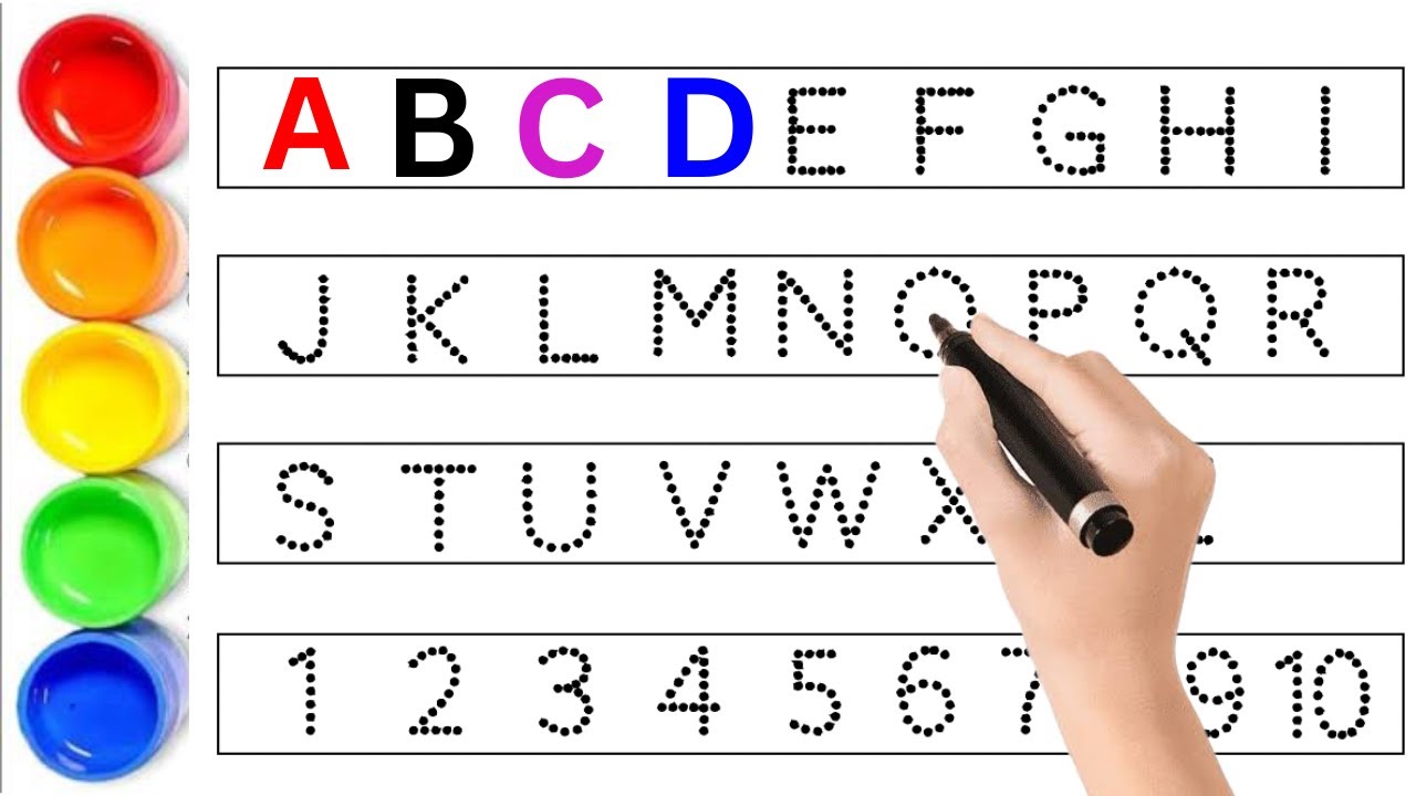 ABC Alphabets and 123 numbers writing fun learning for kids and ...