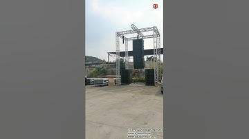 MAX215 MAX218S testing 5 big double 15 inch three way T.I Audio line array in sound testing