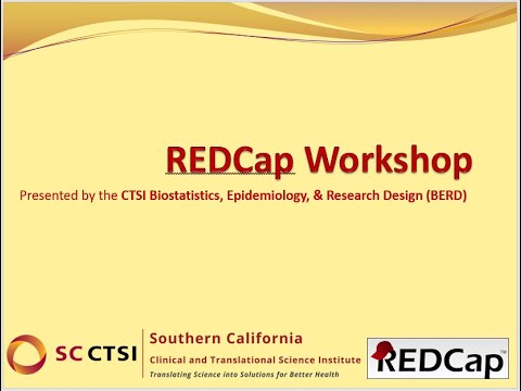 Virtual REDCap Workshop