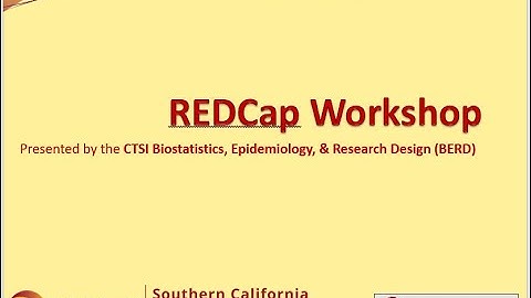 Virtual REDCap Workshop