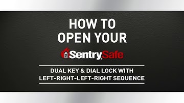 How to Open a Sentry®Safe Combination Dial & Dual Key Fire Safe, w/ Left-Right-Left-Right Sequence