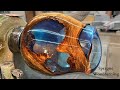 Woodturning - The Ocean Cave Vase (My LARGEST Epoxy Pour!)