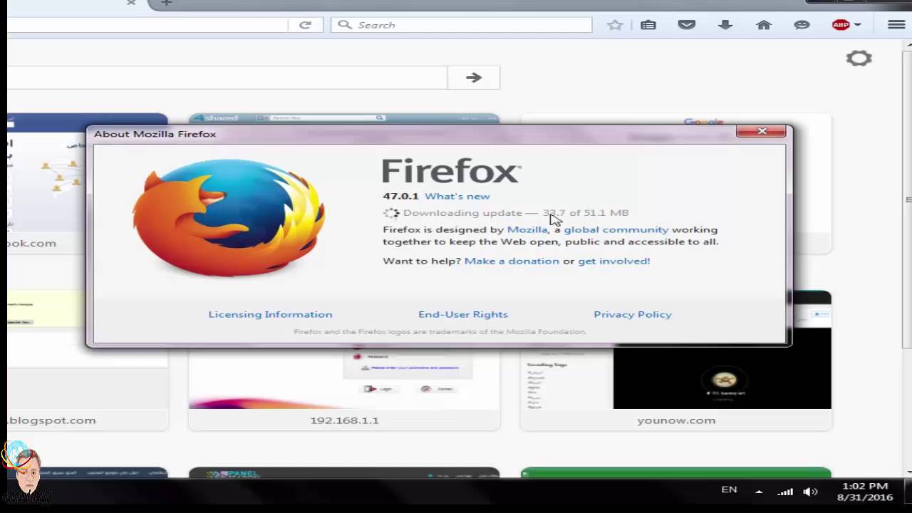 كيفية تحديث Firefox youtube