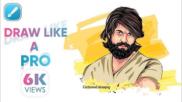 KGF YAASH || HOW TO DRAW DIGITAL DRAWING || INFINITE DESIGN TUTORIALS || KGF 2