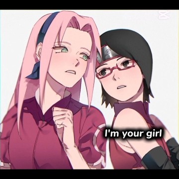 SAKURA X SARADA❤️‍🩹#anime #borutotbv #imgirl #youmama #sakurauchiha #saradauchiha #sakusara #ytshort