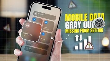 How to Fix Mobile Data Grayed Out or Missing from Settings on iPhone | Cellular Data Not Working