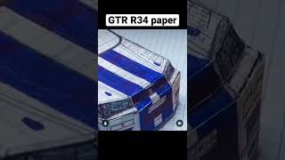 GTR R34 paper😈😈 #shorts #10million #viral #gtrr34 screenshot 3