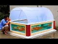 Make a 4-glass fish tank with a sunshade roof