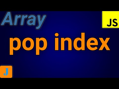 JavaScript Array Pop Index