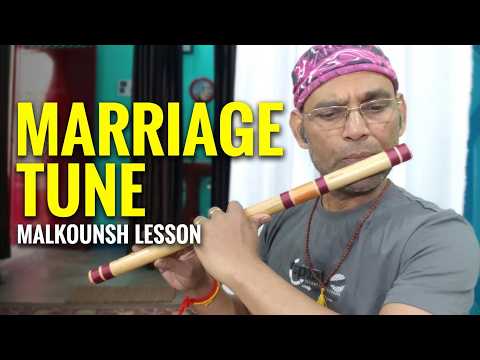 Step by Step Guide to Improvising Marriage Tunes Using Raga Malkounsh Flat Scales | Anjani Flute