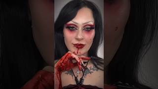 I cut a lil too deep 🔪🩸 with COD liquid eyeshadow shade Murderer #makeup #altmakeup #cutcrease