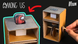 Amazing AMONG US DIY | Making Automatic Vent with Cardboard !? | Among Us automata