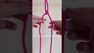 macrame basic knot tutorial for beginners - triangle knot