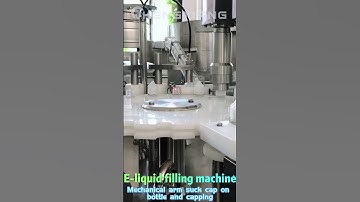 Mechanical arm suck cap on bottle and capping | e-liquid filling machine #cap #machine #cbd #eliquid