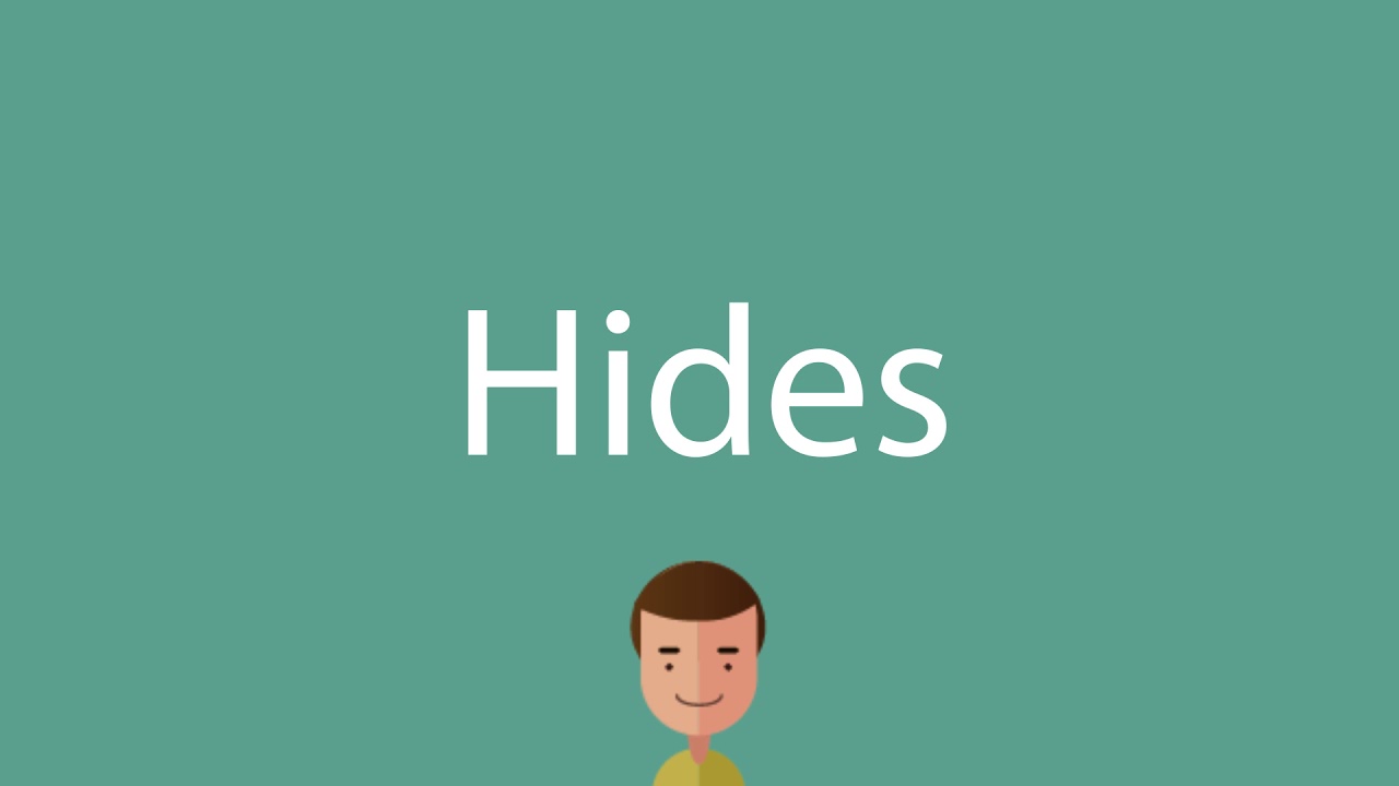 Hides pronunciation - YouTube