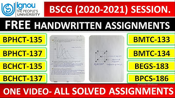 BSCG (2020-2021 )-All Handwritten Solved Assignments in one Video .