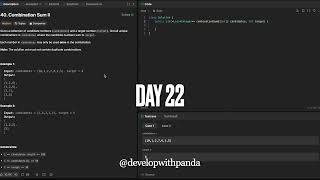Day 22 | Combination Sum II | LeetCode | Java | DevelopWithPanda