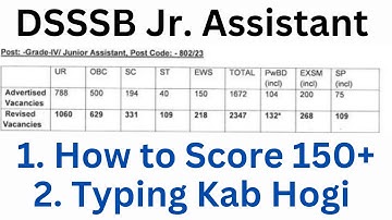 How To Score 150+ In Jr. Assistant | DSSSB | Complete Analysis #dsssb #juniorassistantexam