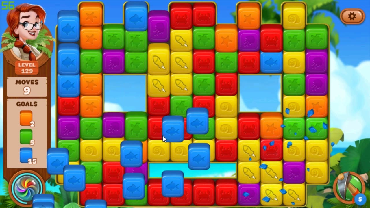 Lost Island Blast Adventure level 129