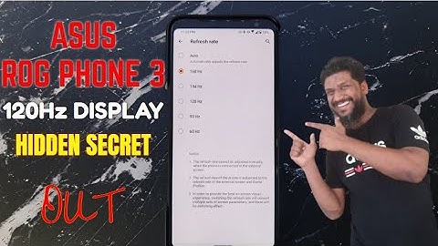 Asus ROG Phone 3 160Hz Refresh Rate Display - Hidden Secret 🔥🔥🔥🔥🔥