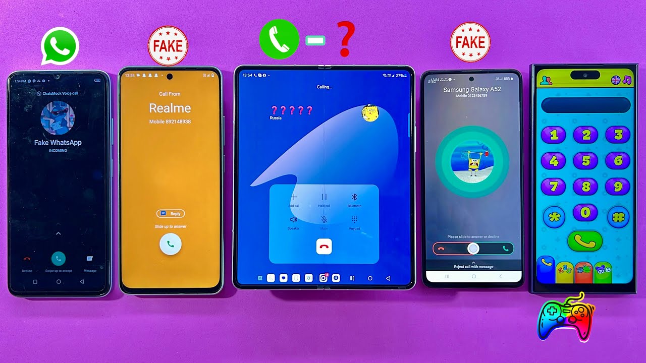 Which phone is the Samsung Z Fold 3 calling? Incoming Fake Call on Realme, Infinix, Samsung