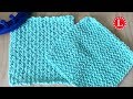 LOOM KNIT Dishcloth Washcloth Seed Stitch Textured - Beginner Easy