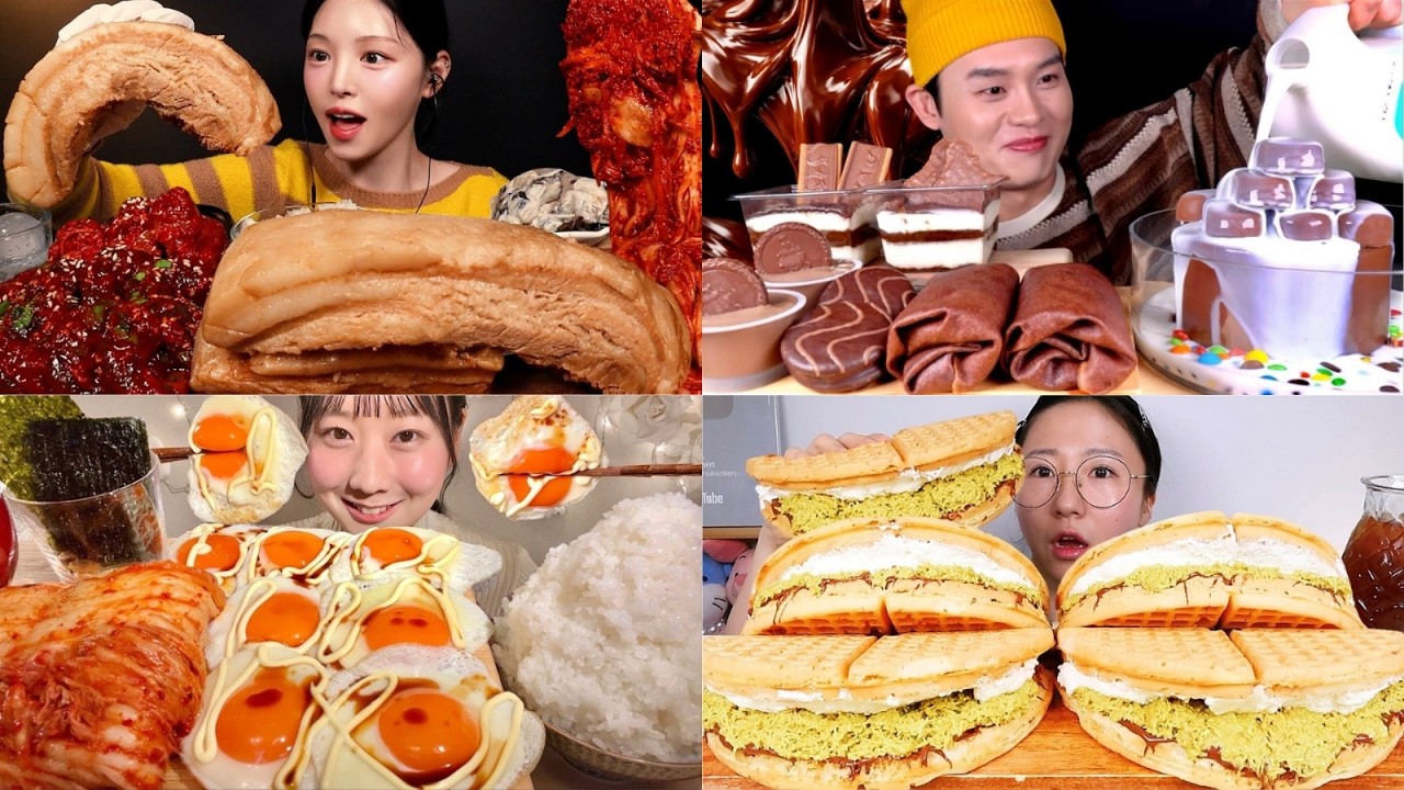 GIANT Korean Food Feast 🔥 Sweet vs Spicy Mukbang Challenge