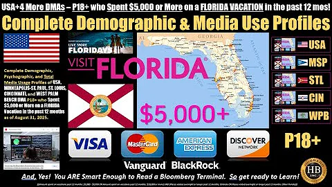 HUBBARD   USA+4MoreDMAs   P18+ WHO SPENT $5,000 OR MORE ON A FLORIDA VACATION IN THE PAST 12 MONTHS