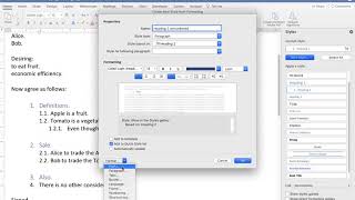 How to do multiple multi-level outline lists across paragraphs and headings in Word
