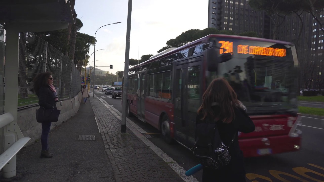 Italy, Rome, bus 791 ride from COLOMBO to GIANICOLENSE