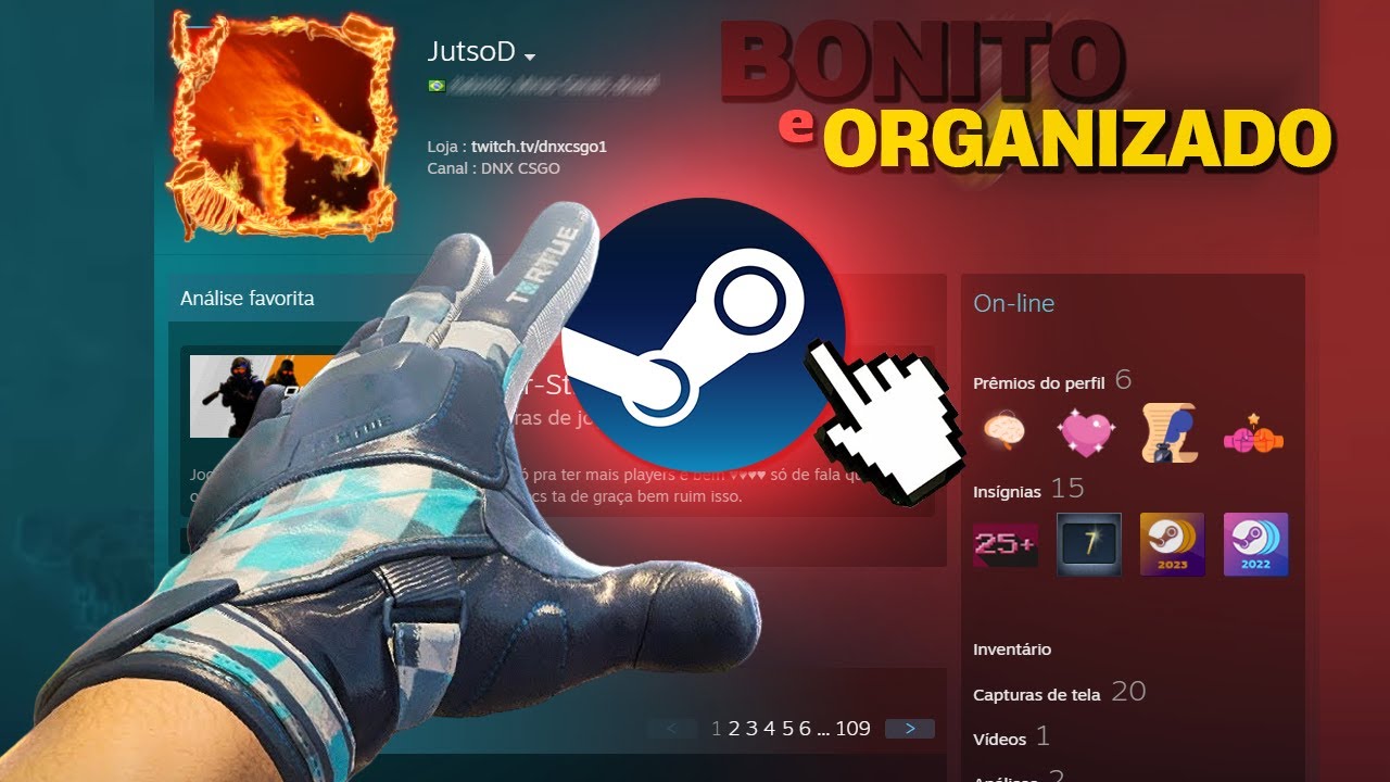 Como deixar o Perfil Steam bonito e Organizado 💕 - YouTube
