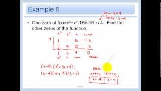 5.5 - Apply the Remainder and Factor Theorems