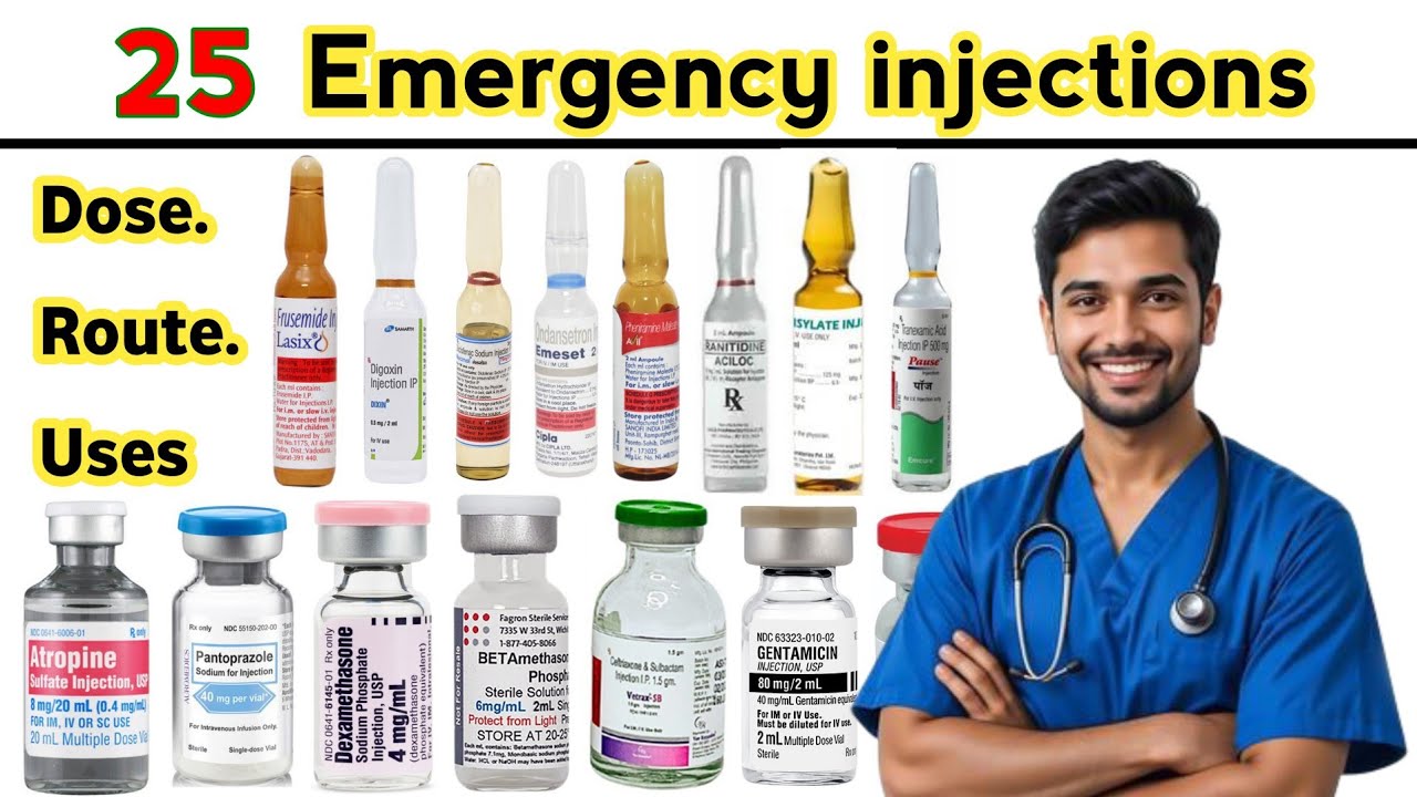 25 Emergency Injections | Emergency Injections | Emergency Drugs | All ...